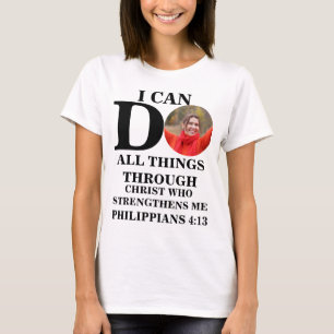 Camiseta Eu posso fazer todas as coisas Bíblia cristã