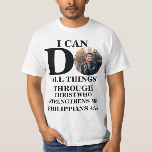 Camiseta Eu posso fazer todas as coisas Bíblia cristã