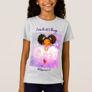 Camiseta Eu posso fazer todas as coisas que Girls' Fine Jer