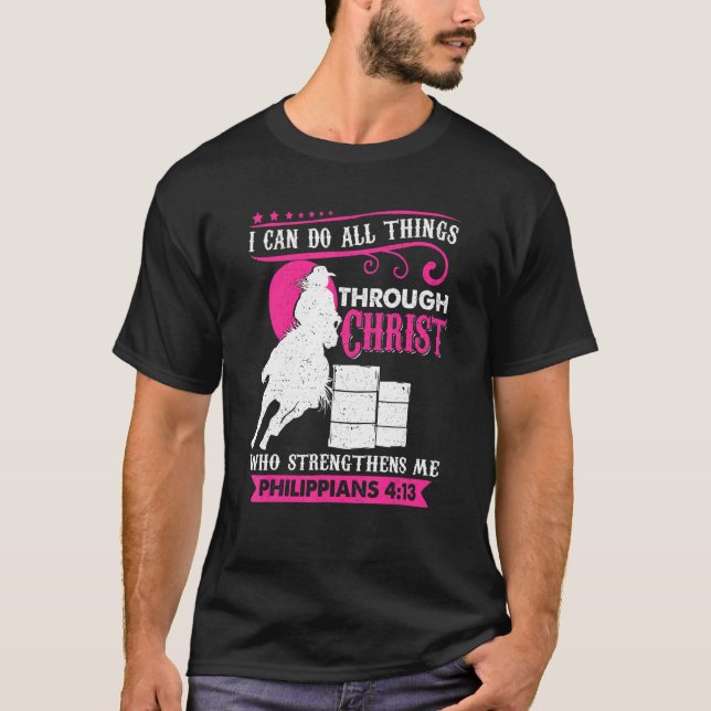 Camiseta Eu Posso Fazer Tudo Embora Cristo Que Fortaleça M (Frente)