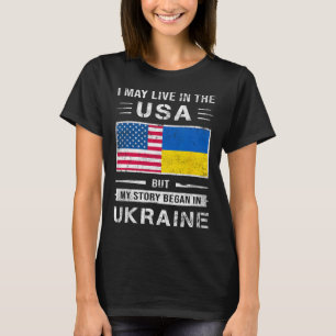 Camiseta Eu Posso Morar Nos EUA Mas Minha História Começou