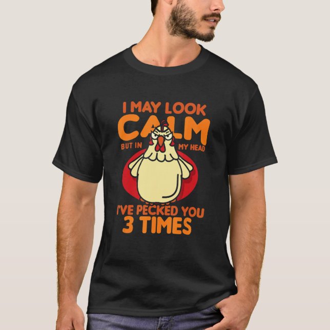 Camiseta Eu posso parecer calma, mas na minha cabeça eu te  (Frente)
