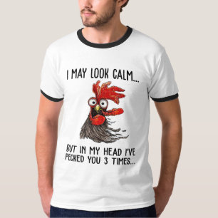 Camiseta Eu posso parecer calma, mas na minha cabeça eu te
