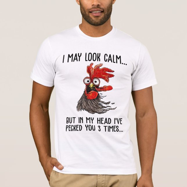 Camiseta Eu posso parecer calmo mas minha cabeça eu te pice (Frente)