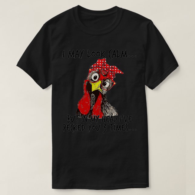 Camiseta Eu posso parecer calmo mas na minha cabeça eu te b (Frente do Design)