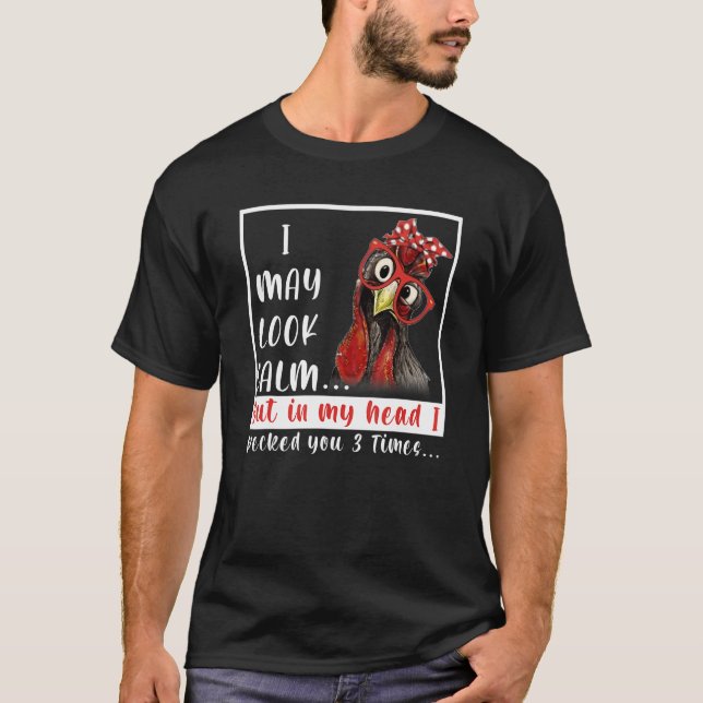 Camiseta Eu posso parecer calmo mas na minha cabeça eu te b (Frente)