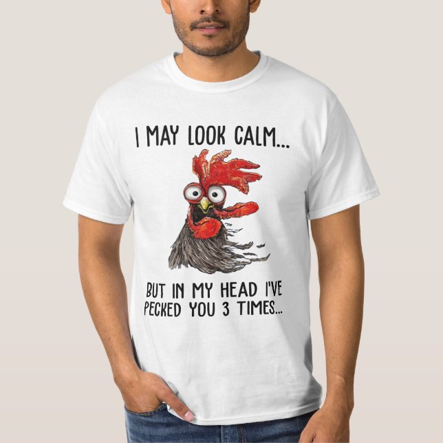 Camiseta Eu posso parecer calmo mas na minha cabeça eu te e (Frente)