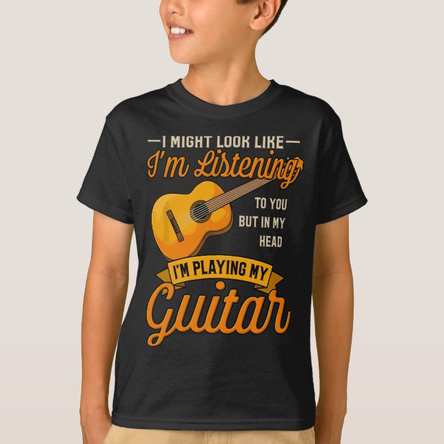 Camiseta Eu posso parecer que estou ouvindo música (Frente)