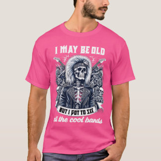 Camiseta Eu Posso Ser Velho Pai Divertido Rock Cabelo dos A