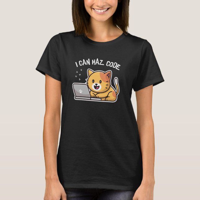 Camiseta Eu posso usar o código do computador. (Frente)