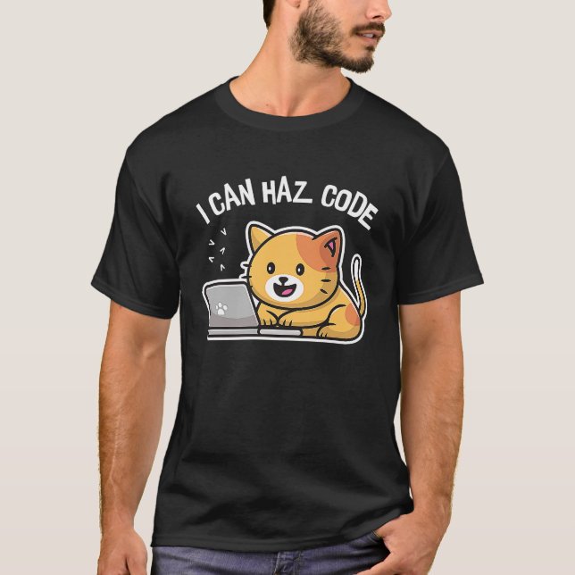 Camiseta Eu posso usar o código do computador. (Frente)