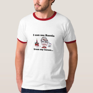 Camiseta Eu posso ver Rússia de minha casa
