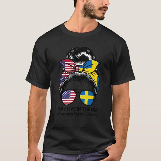Camiseta Eu Posso Viver No Uso Mas Suecia Sueco Roots (Frente)