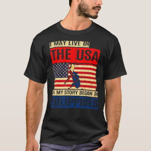Camiseta Eu Posso Viver Nos Eua Mas Minha História Começou
