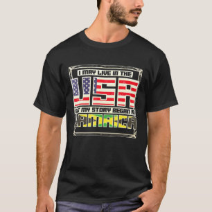 Camiseta Eu Posso Viver Nos Eua Mas Minha História Começou