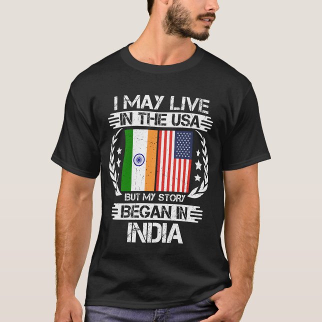 Camiseta Eu Posso Viver Nos EUA Mas Minha História Começou  (Frente)
