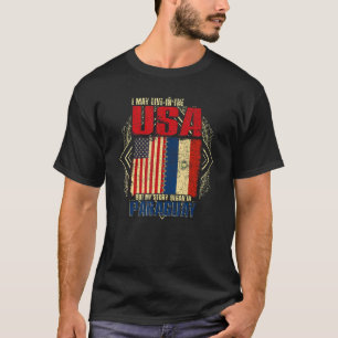Camiseta Eu Posso Viver Nos Eua Mas Minha História Começou 