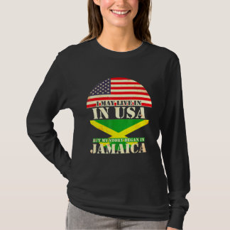 Camiseta Eu Posso Viver Nos EUA Mas Minha História Começou 