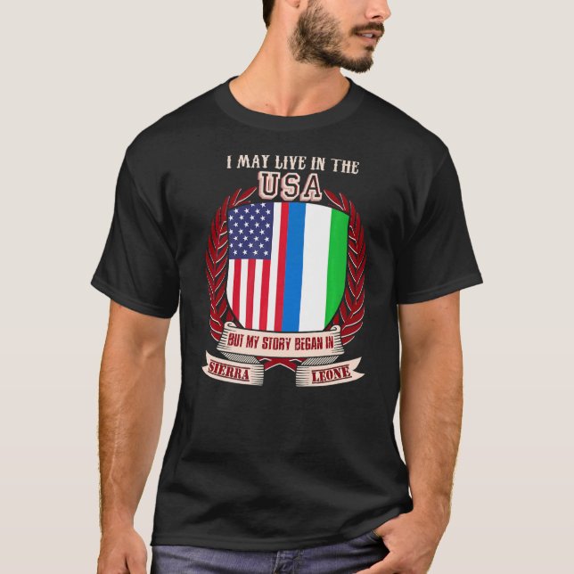 Camiseta Eu Posso Viver Nos Eua Mas Minha História Começou  (Frente)