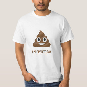 Camiseta Eu postei hoje Poo Emoji com código de QR de Proct
