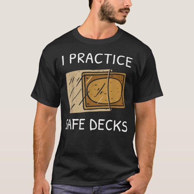 Camiseta Eu Pratico Decks Seguros Ditoza Engraçada (Frente)