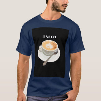 Camiseta Eu preciso de café TShirt clássico essencial