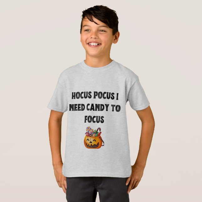 Camiseta Eu preciso de doces para focar (Frente Completa)