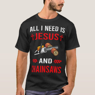 Camiseta Eu Preciso De Jesus E Arborista Lumberjack Trabalh