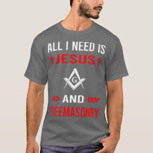 Camiseta Eu Preciso De Jesus E Freemasonry Freemason Masonr