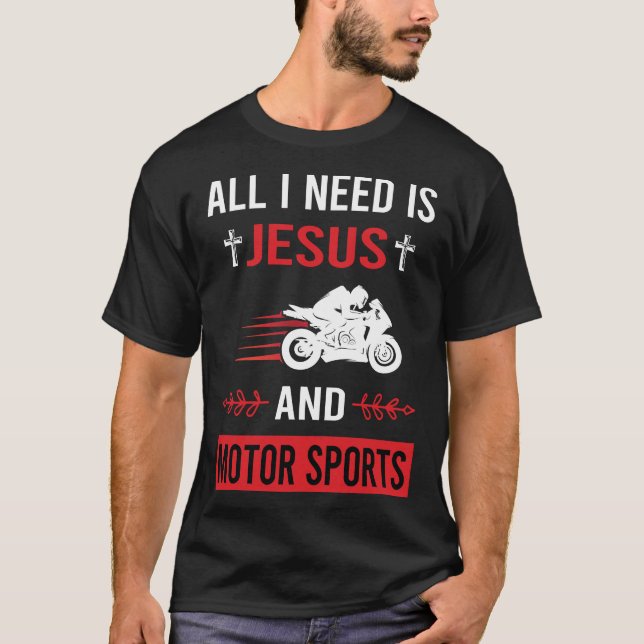 Camiseta Eu Preciso de Jesus Motor Esportes (Frente)