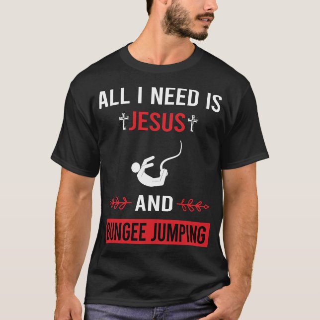Camiseta Eu Preciso de Jesus Salto de Bungee (Frente)