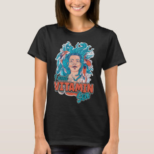 Camiseta Eu Preciso de Mar de Vitamina Onda do Oceano Peixe