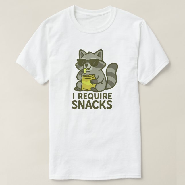 CAMISETA EU PRECISO DE SNACKS (Frente do Design)
