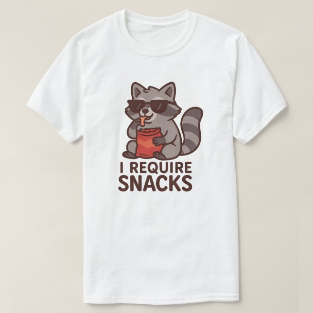 CAMISETA EU PRECISO DE SNACKS (Frente do Design)