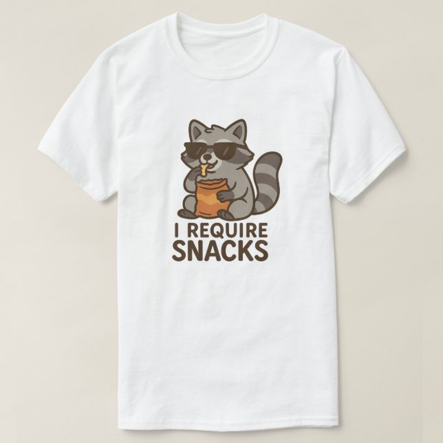 CAMISETA EU PRECISO DE SNACKS (Frente do Design)