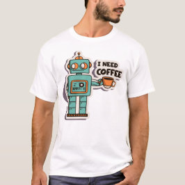 Camiseta Eu preciso de T-shirt de declaração de café