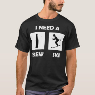 Camiseta Eu preciso de um Bebendo de cerveja engraçado de B