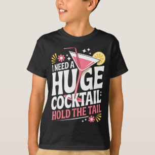 Camiseta Eu Preciso De Um Coctel Enorme Humor Adulto Engraç