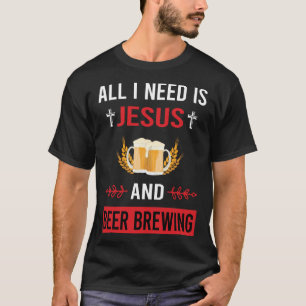 Camiseta Eu Preciso De Uma Cerveja De Jesus Criando Uma Cer