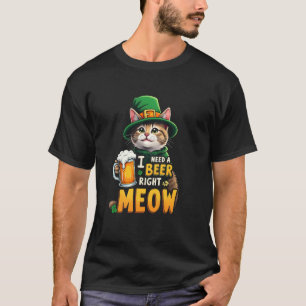 Camiseta Eu preciso de uma erva direita - cerveja de gato m