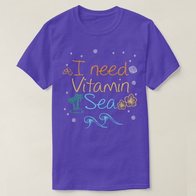 CAMISETA EU PRECISO DE VITAMIN SEA (Frente do Design)