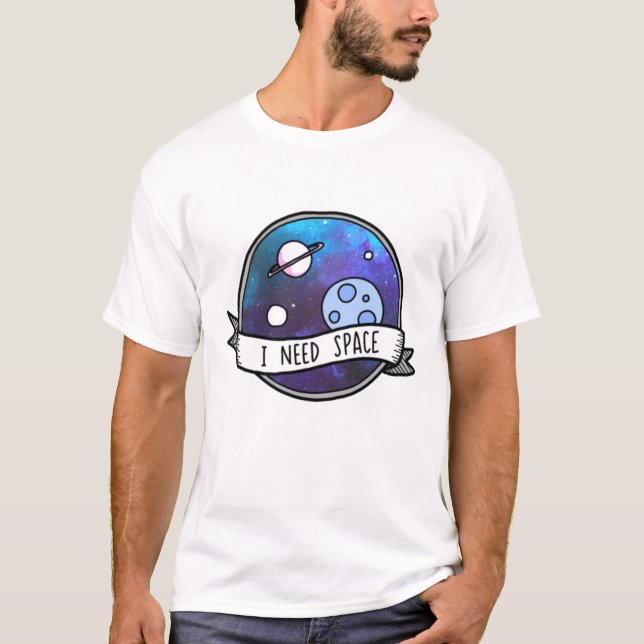 Camiseta Eu Preciso Espaço Astronauta (Frente)