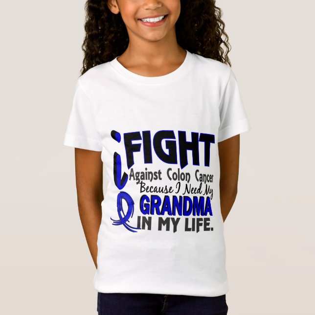 Camiseta Eu preciso meu cancro do cólon da avó (Frente)