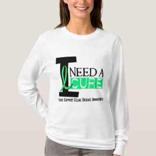 Camiseta EU PRECISO t-shirt de uma DOENÇA CELÍACA da CURA