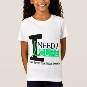 Camiseta EU PRECISO t-shirt de uma DOENÇA CELÍACA da CURA