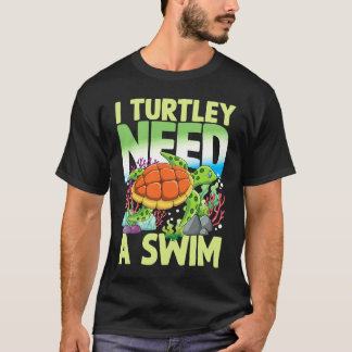 Camiseta EU PRECISO TOTALMENTE DE UMA NADADA para Tartaruga