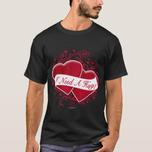 Camiseta Eu preciso um abraço! Corações vermelhos