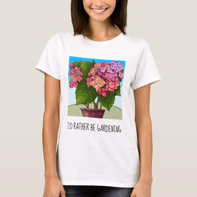 Camiseta Eu preferencialmente a jardinagem; bonito T-Shirt  (Frente)