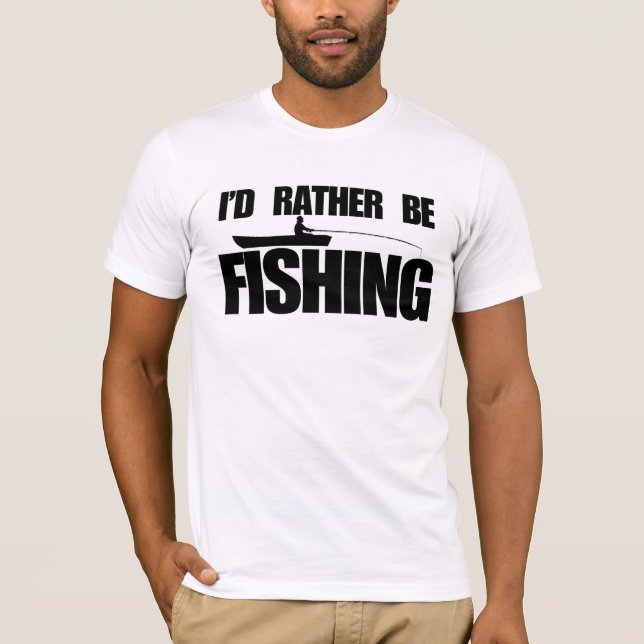 Camiseta Eu preferencialmente a pescar (Frente)