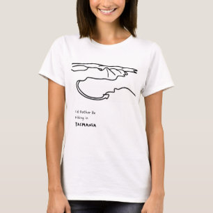 Camiseta Eu Preferencialmente caminhando na Tasmânia Mini